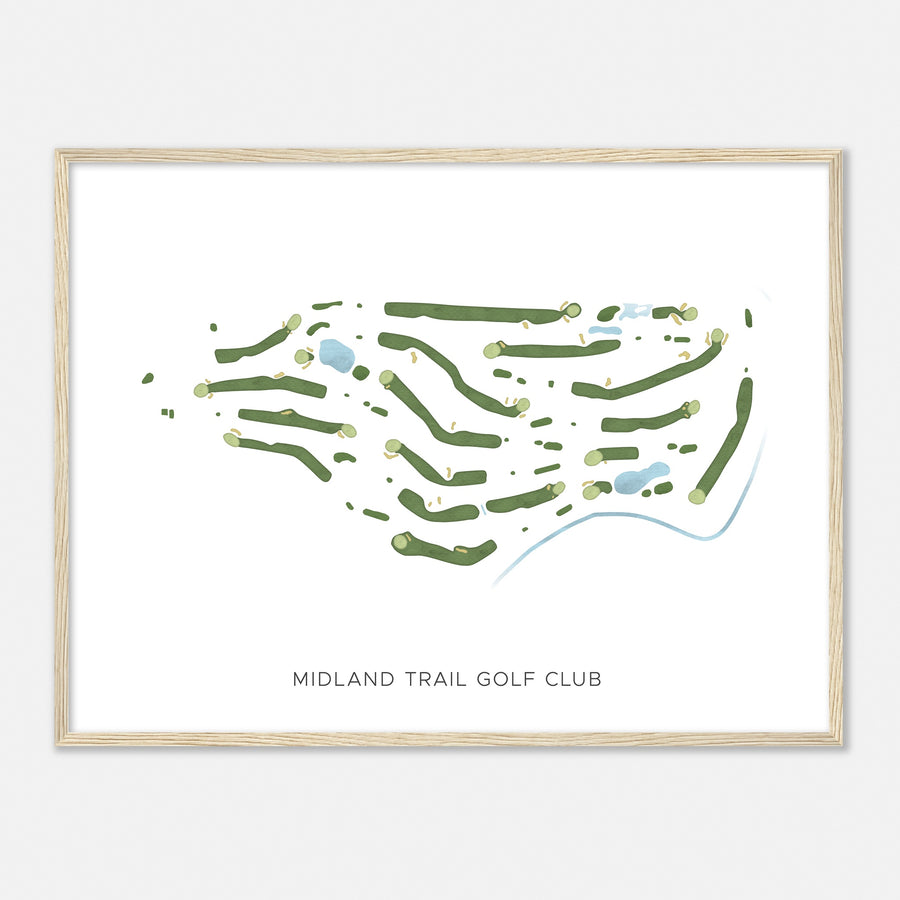 Print of Midland Trail Golf Club Modern Map