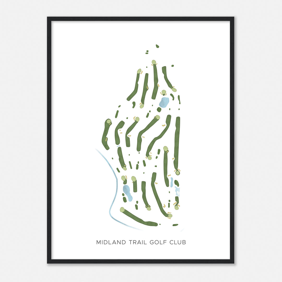 Print of Midland Trail Golf Club Modern Map