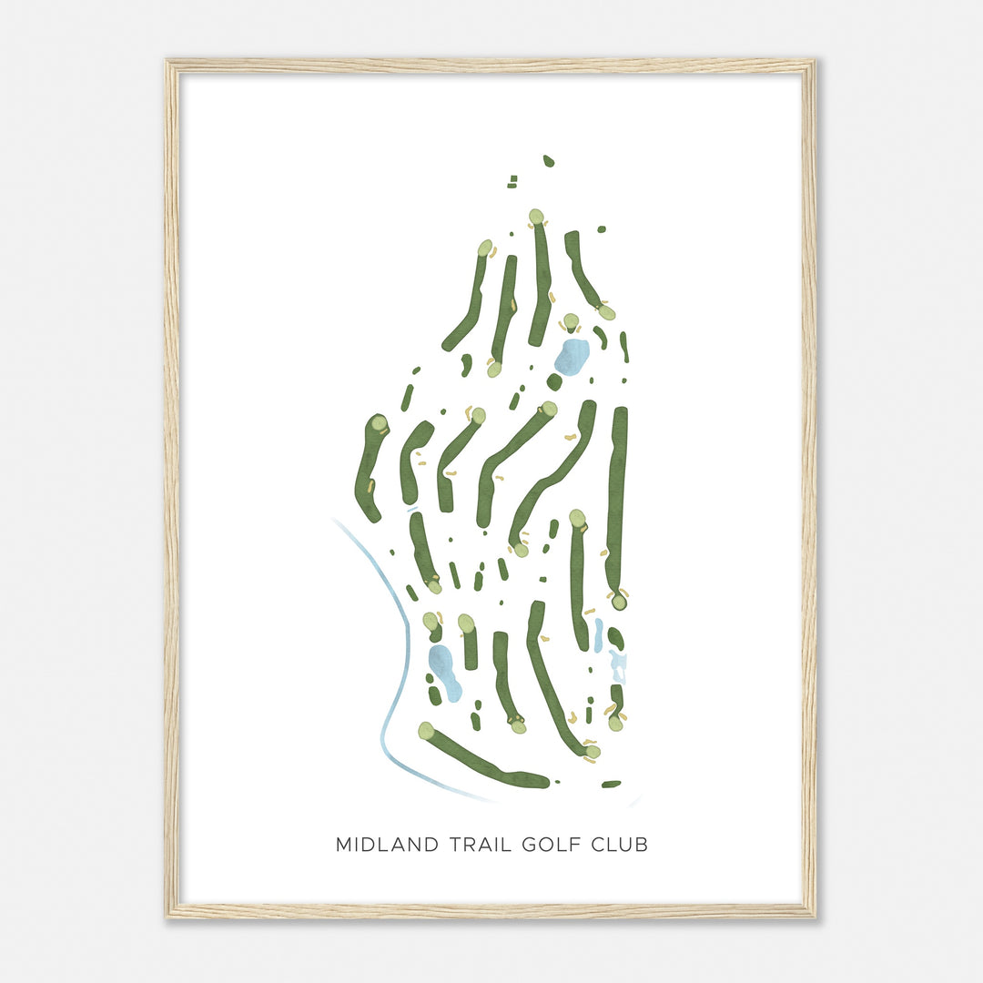 Print of Midland Trail Golf Club Modern Map