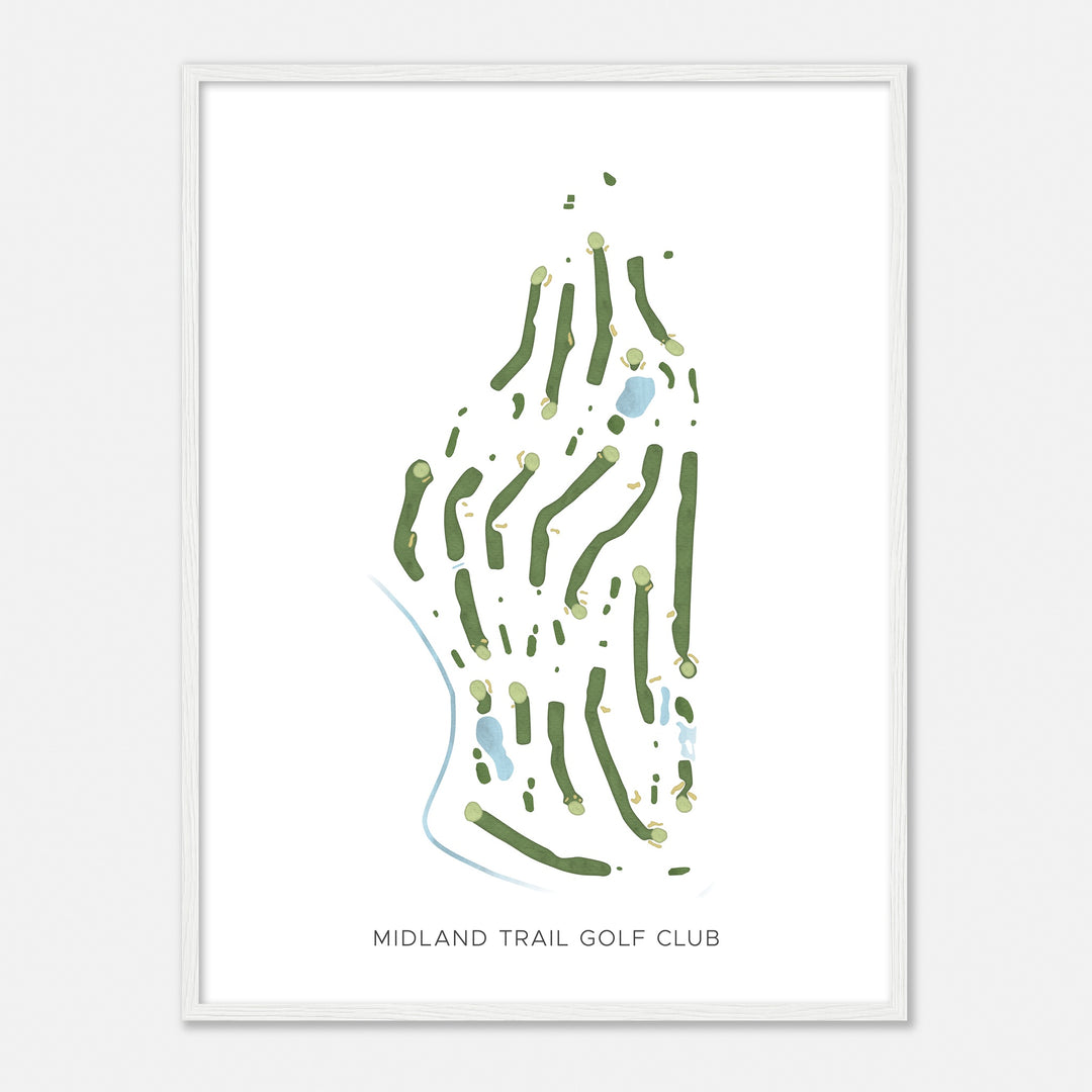 Print of Midland Trail Golf Club Modern Map