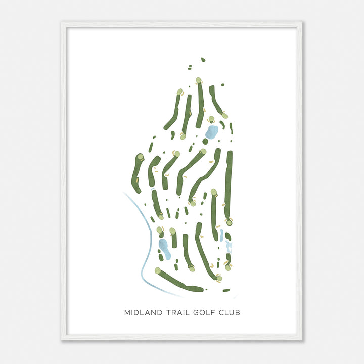 Print of Midland Trail Golf Club Modern Map