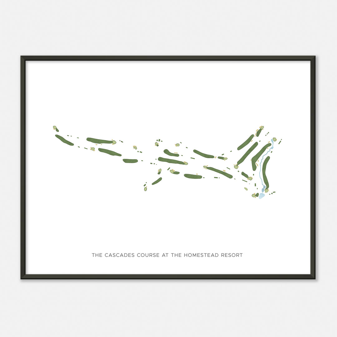 Print of The Cascades Course At The Homestead Resort Modern Map