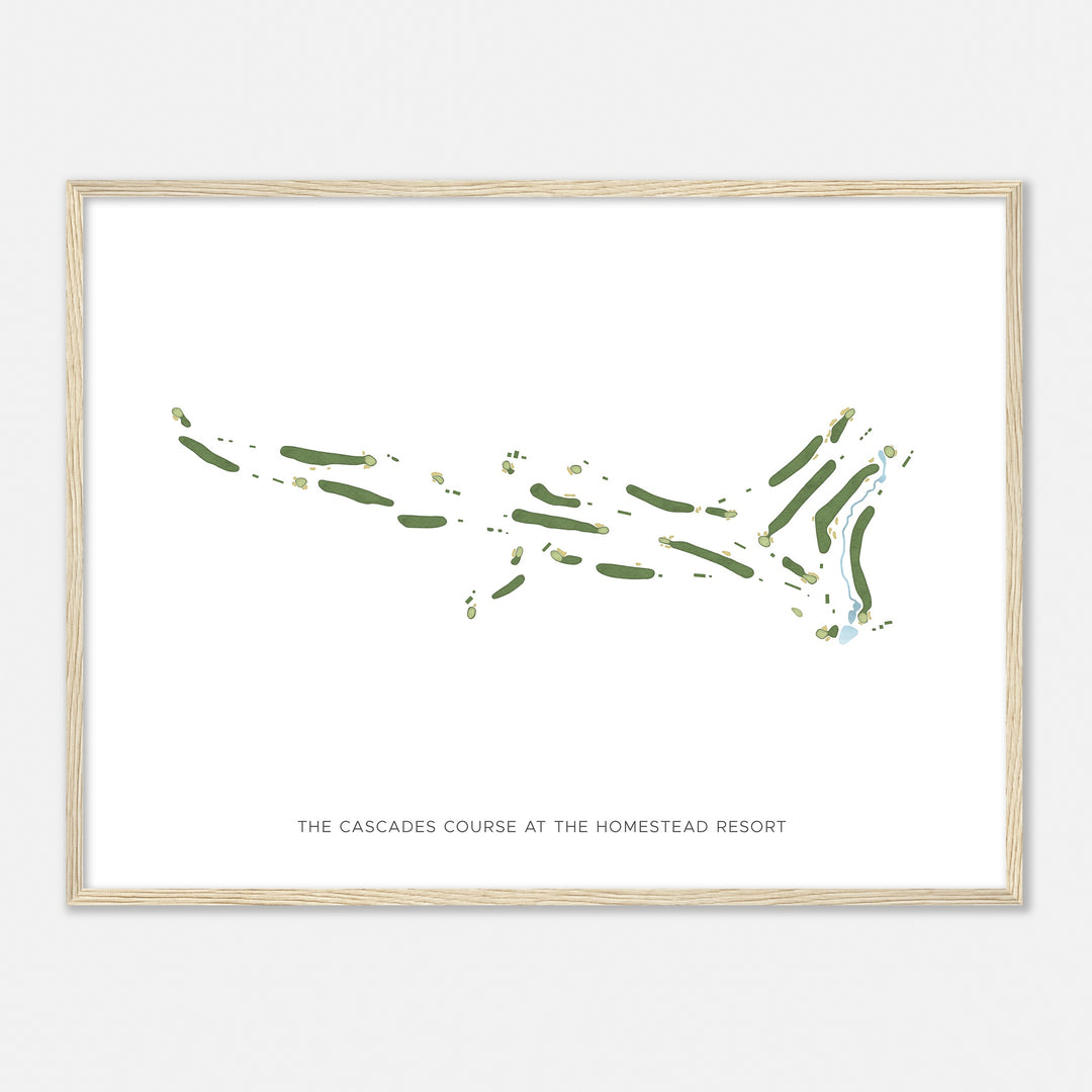 Print of The Cascades Course At The Homestead Resort Modern Map