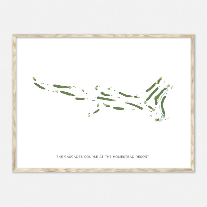 Print of The Cascades Course At The Homestead Resort Modern Map