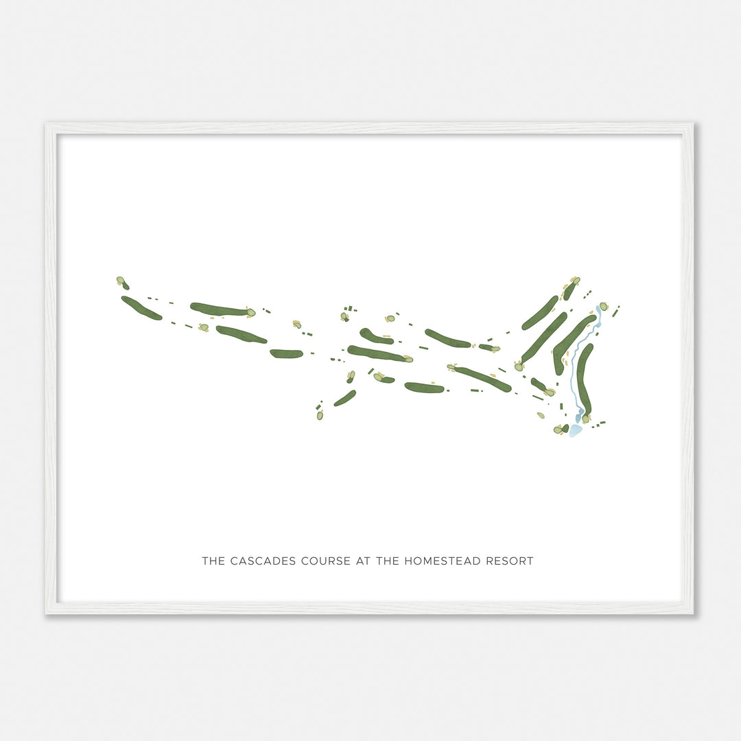 Print of The Cascades Course At The Homestead Resort Modern Map