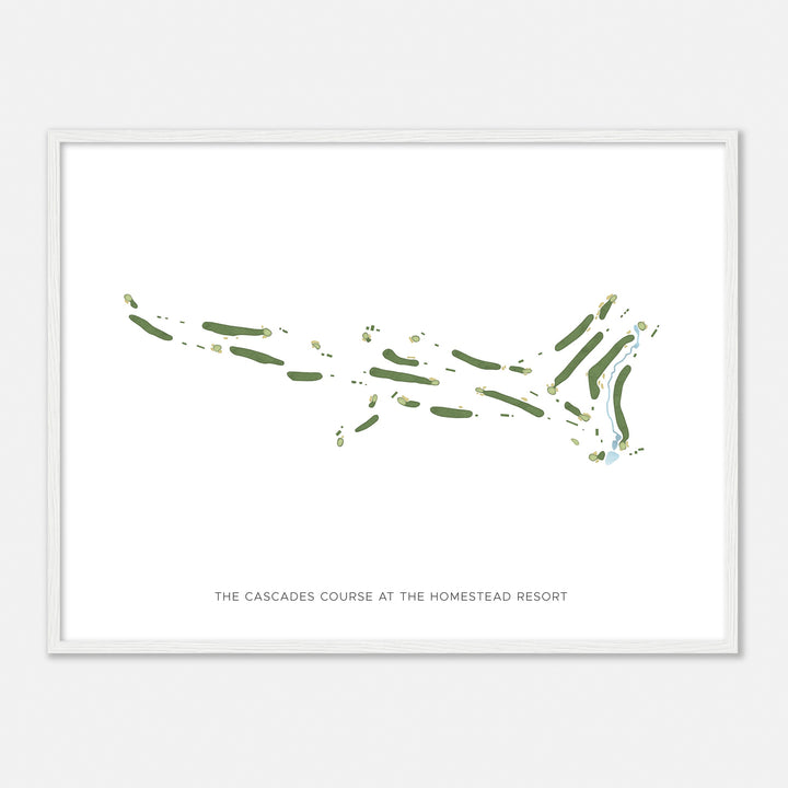 Print of The Cascades Course At The Homestead Resort Modern Map