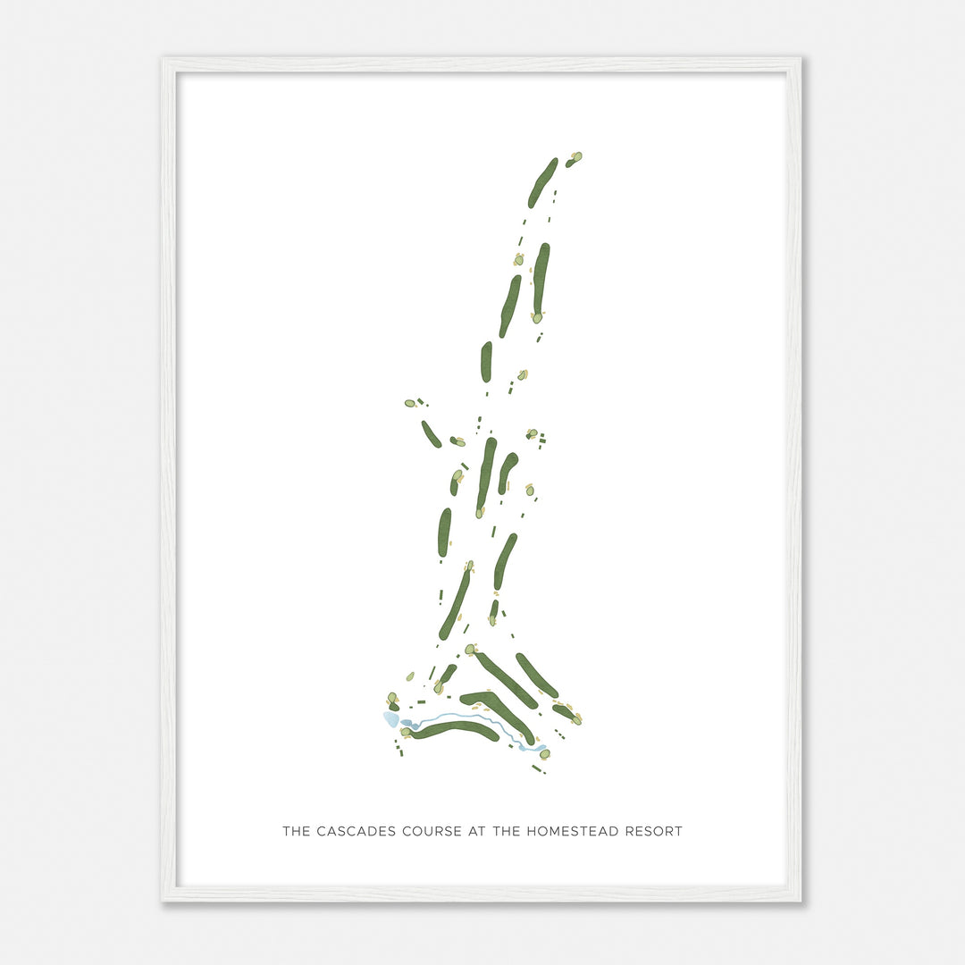 Print of The Cascades Course At The Homestead Resort Modern Map