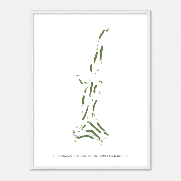 Print of The Cascades Course At The Homestead Resort Modern Map