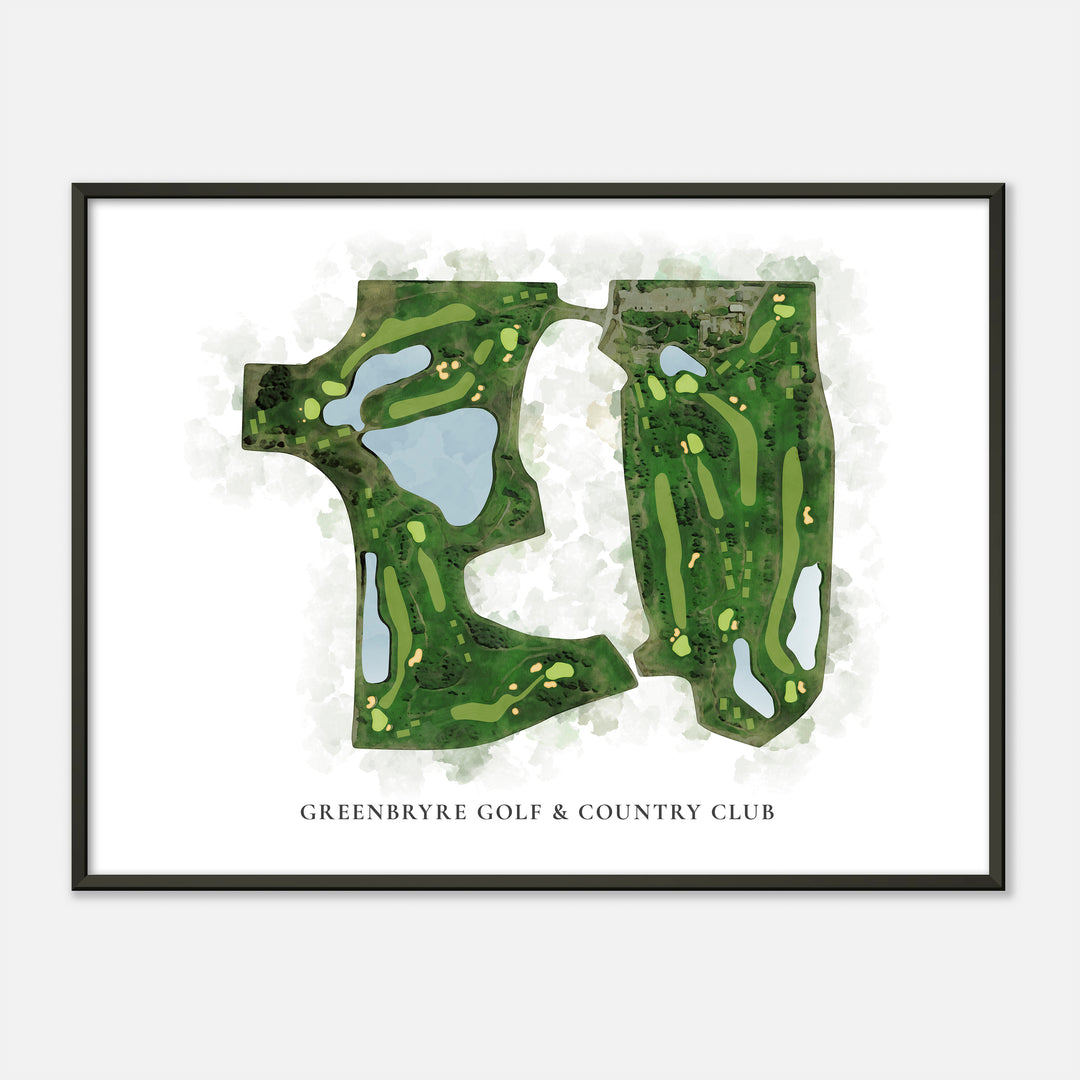 Print of Greenbryre Golf &amp; Country Club Classic Map