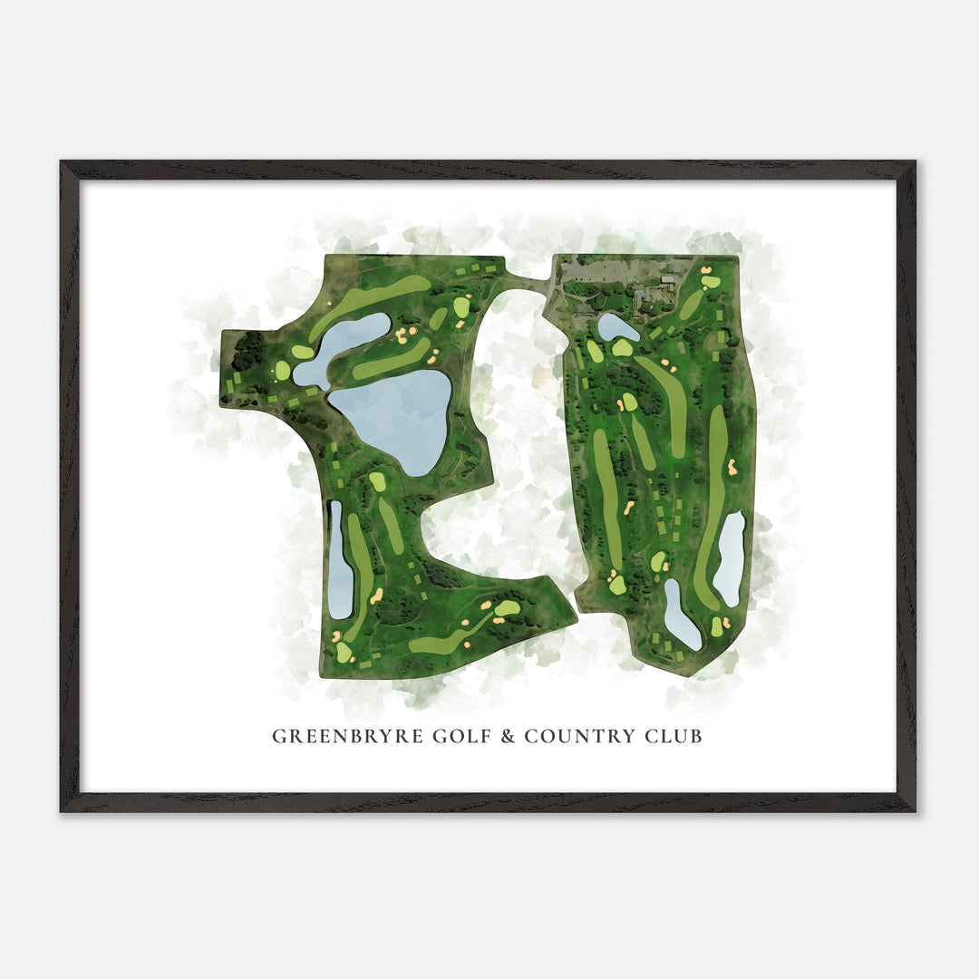 Print of Greenbryre Golf &amp; Country Club Classic Map