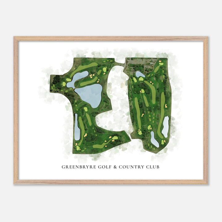 Print of Greenbryre Golf &amp; Country Club Classic Map
