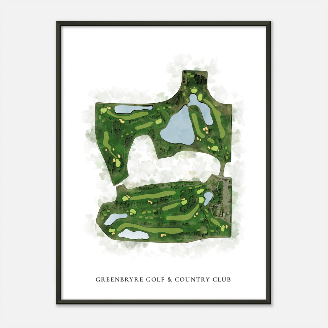 Print of Greenbryre Golf &amp; Country Club Classic Map