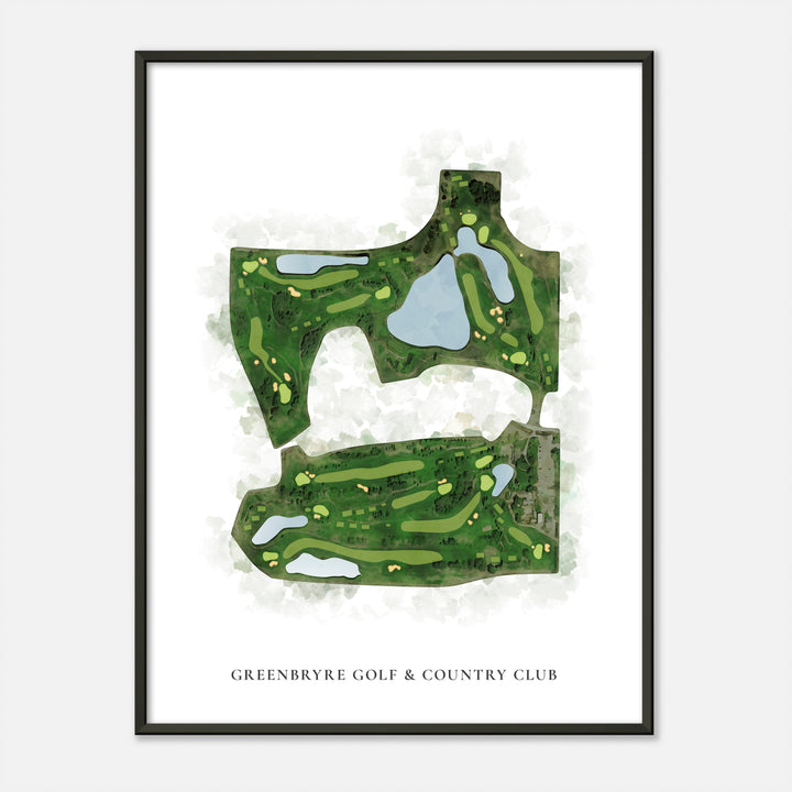 Print of Greenbryre Golf &amp; Country Club Classic Map