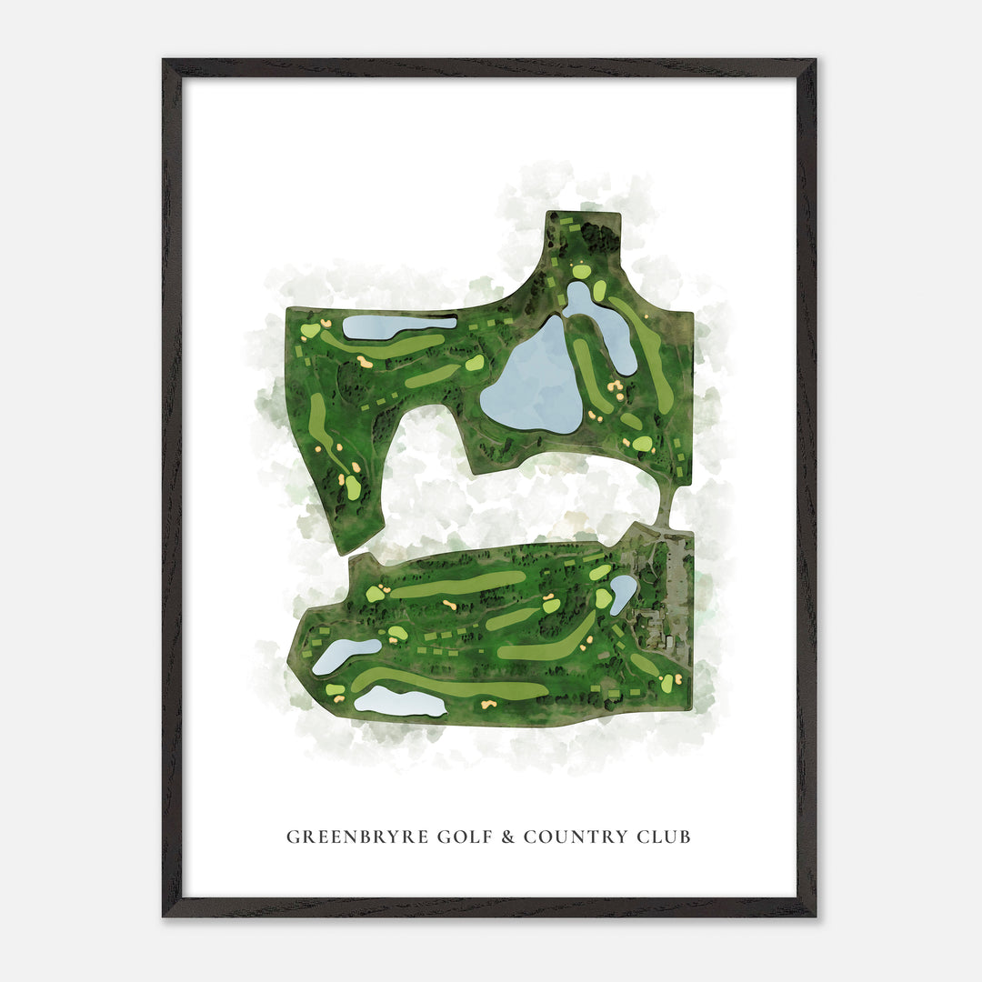 Print of Greenbryre Golf &amp; Country Club Classic Map