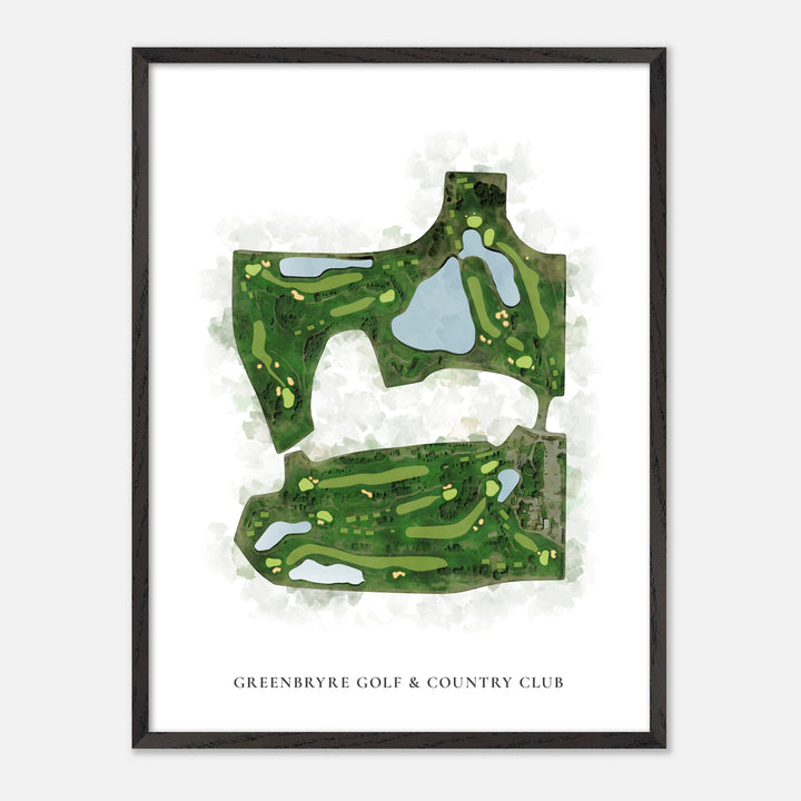 Print of Greenbryre Golf &amp; Country Club Classic Map