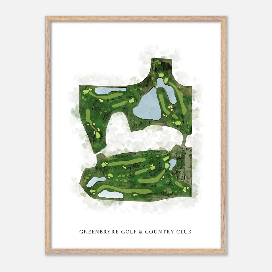Print of Greenbryre Golf &amp; Country Club Classic Map