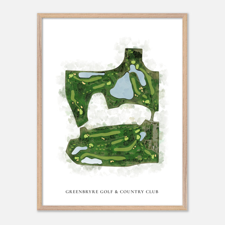 Print of Greenbryre Golf &amp; Country Club Classic Map