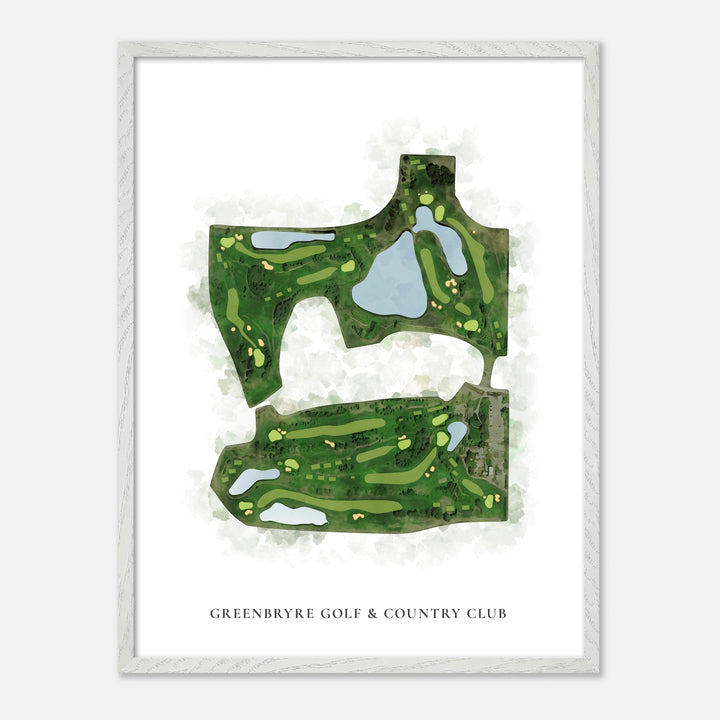 Print of Greenbryre Golf &amp; Country Club Classic Map