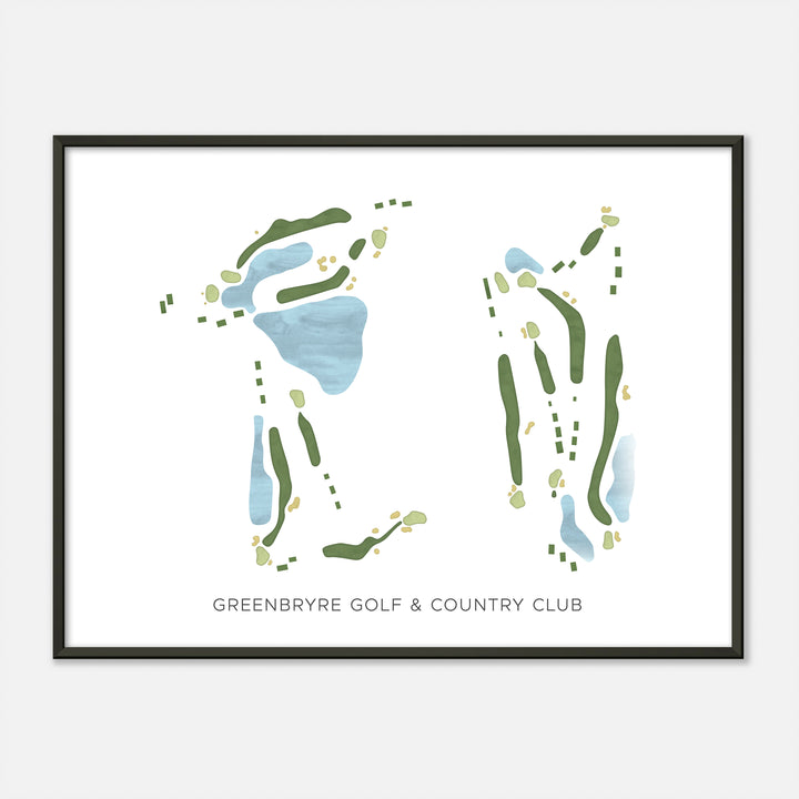Print of Greenbryre Golf &amp; Country Club Modern Map