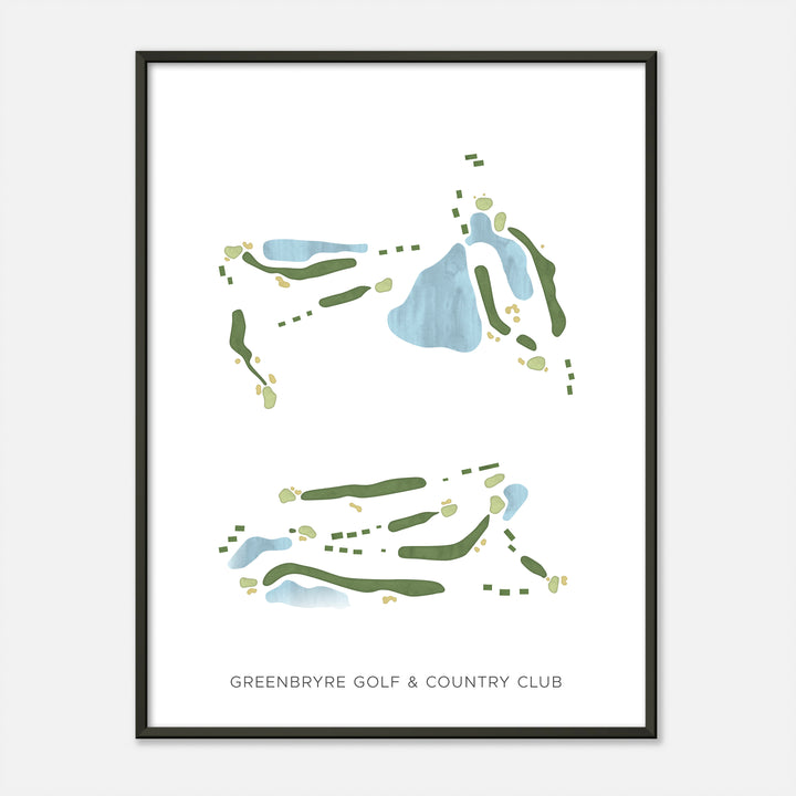 Print of Greenbryre Golf &amp; Country Club Modern Map