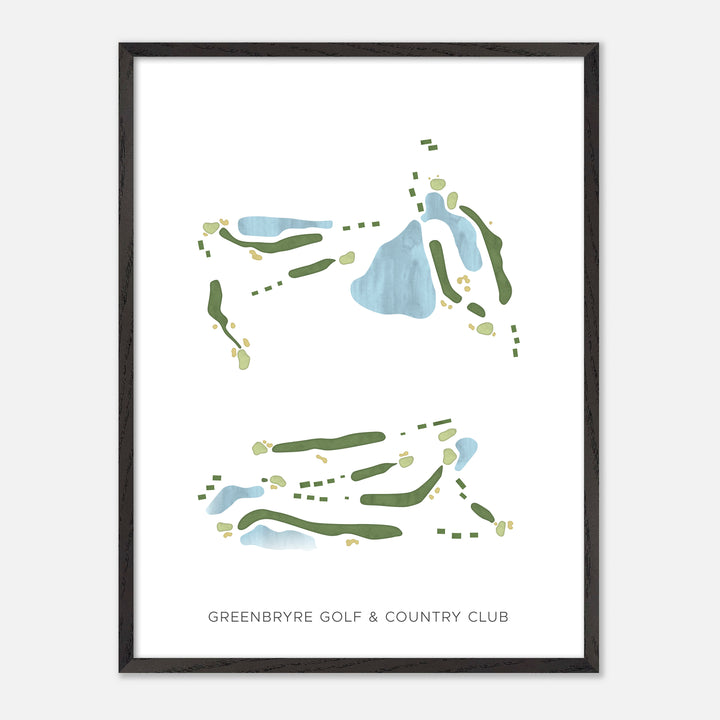 Print of Greenbryre Golf &amp; Country Club Modern Map