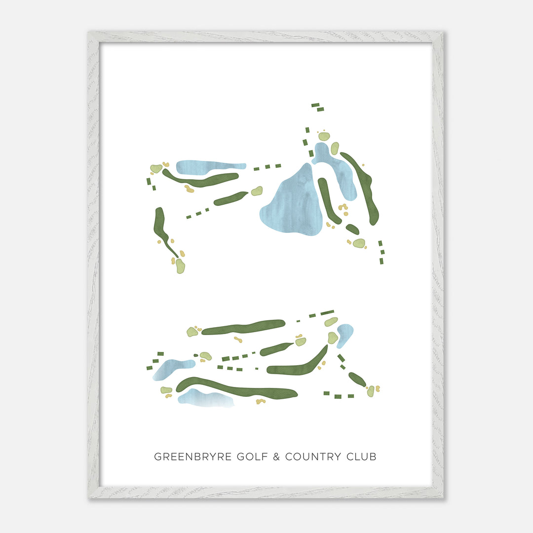 Print of Greenbryre Golf &amp; Country Club Modern Map