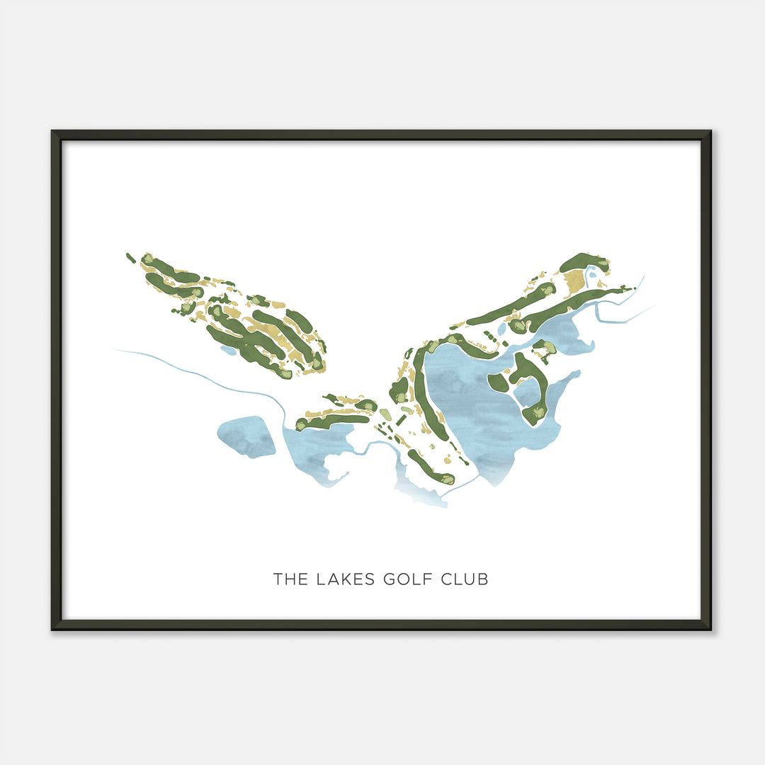 Print of The Lakes Golf Club Modern Map