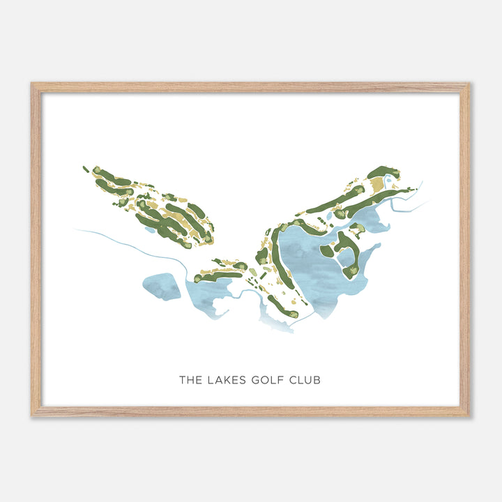 Print of The Lakes Golf Club Modern Map