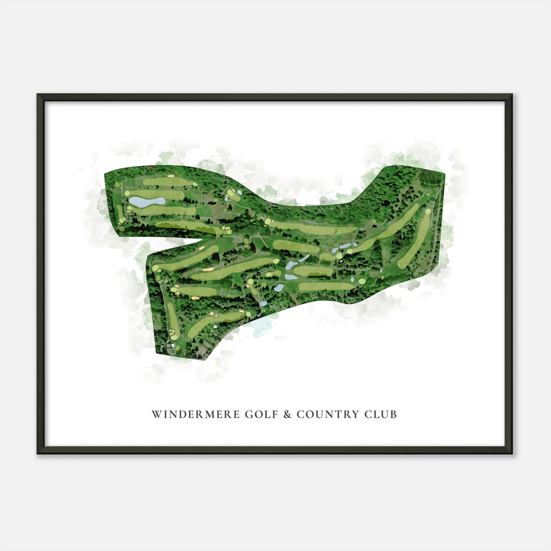 Print of Windermere Golf &amp; Country Club Classic Map