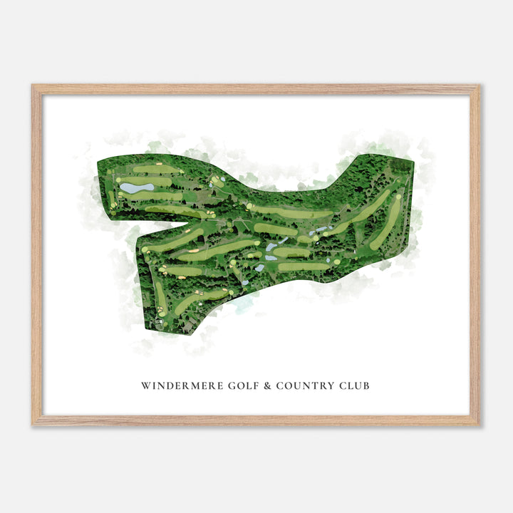 Print of Windermere Golf &amp; Country Club Classic Map