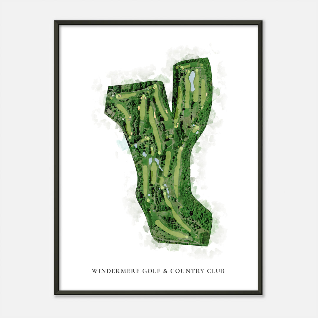 Print of Windermere Golf &amp; Country Club Classic Map