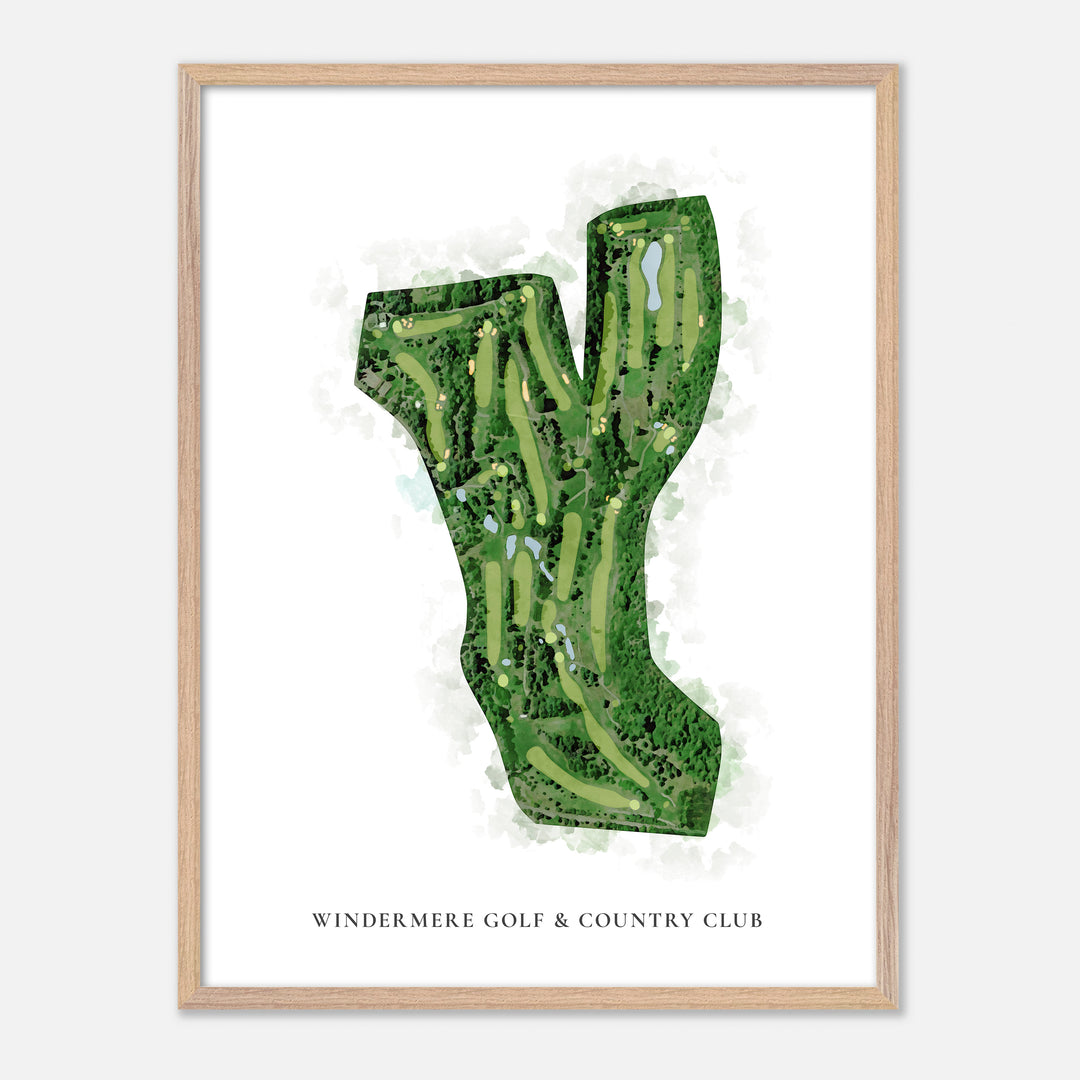 Print of Windermere Golf &amp; Country Club Classic Map