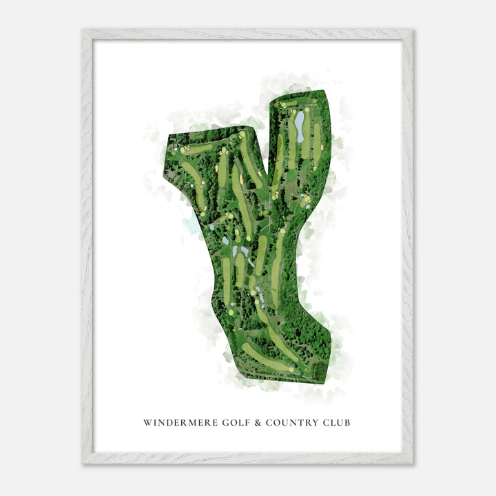 Print of Windermere Golf &amp; Country Club Classic Map