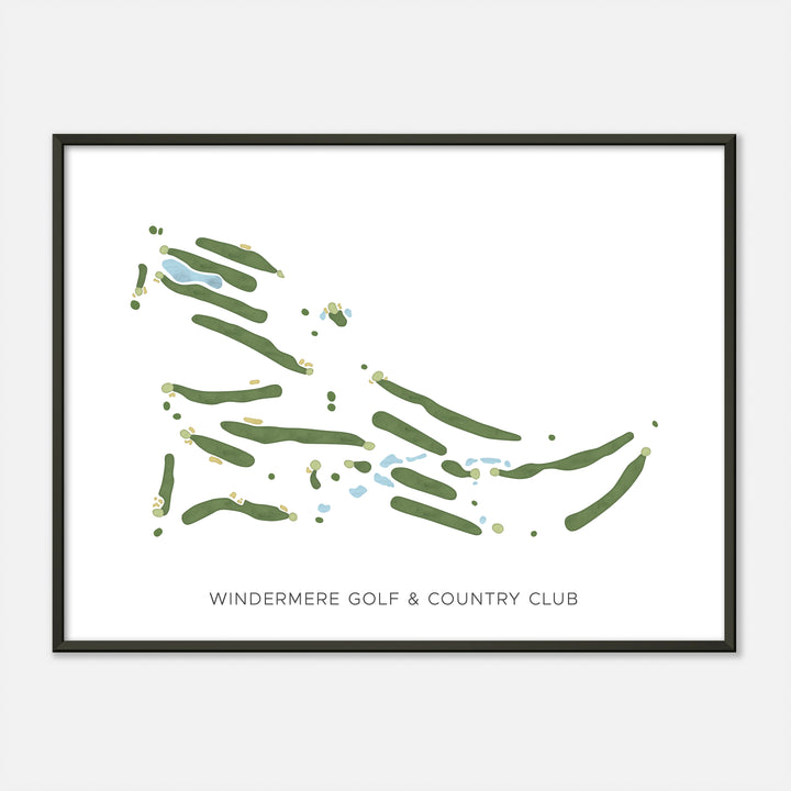 Print of Windermere Golf &amp; Country Club Modern Map