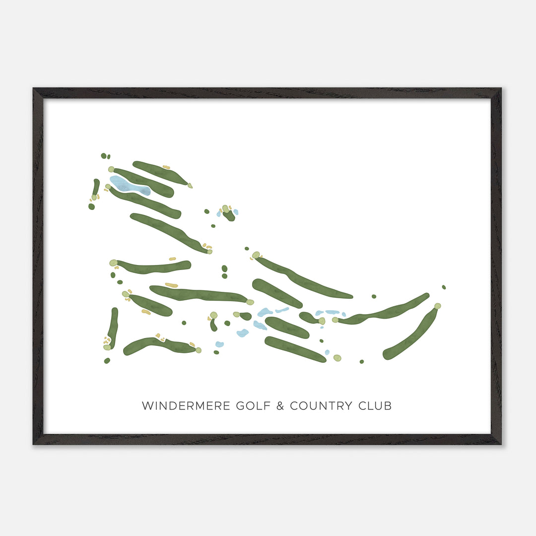 Print of Windermere Golf &amp; Country Club Modern Map