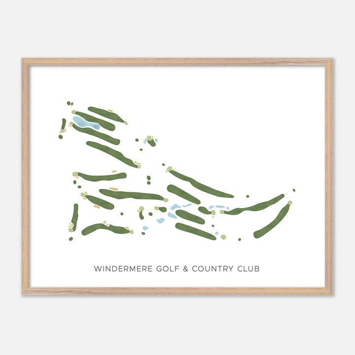 Print of Windermere Golf &amp; Country Club Modern Map