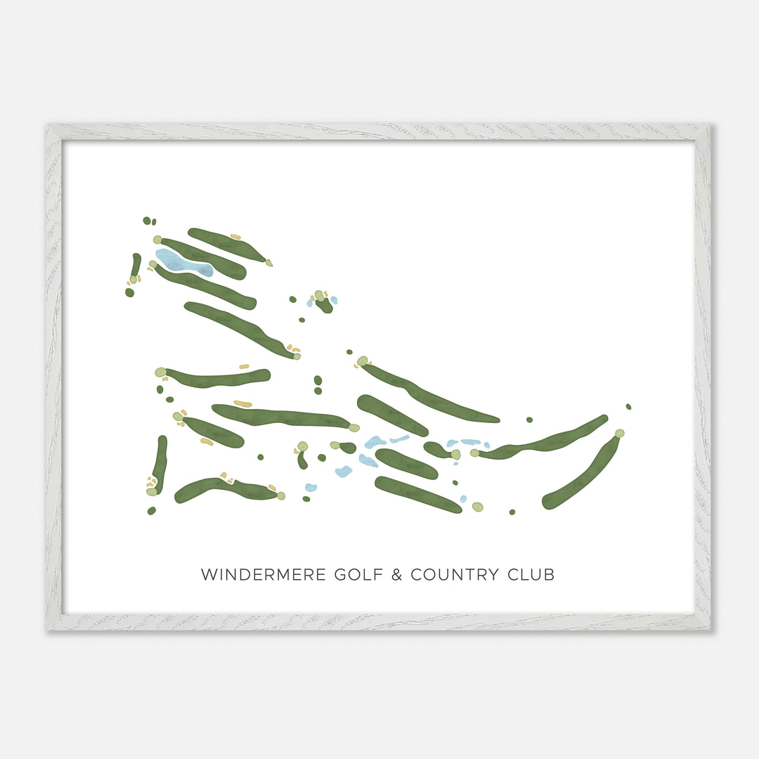 Print of Windermere Golf &amp; Country Club Modern Map