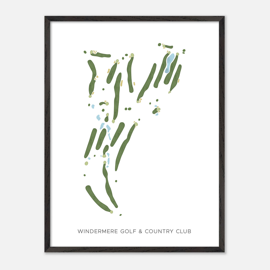 Print of Windermere Golf &amp; Country Club Modern Map