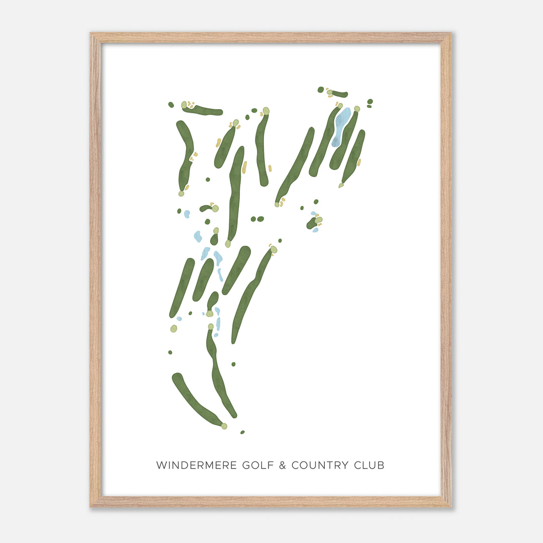 Print of Windermere Golf &amp; Country Club Modern Map