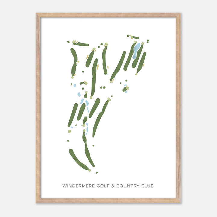 Print of Windermere Golf &amp; Country Club Modern Map