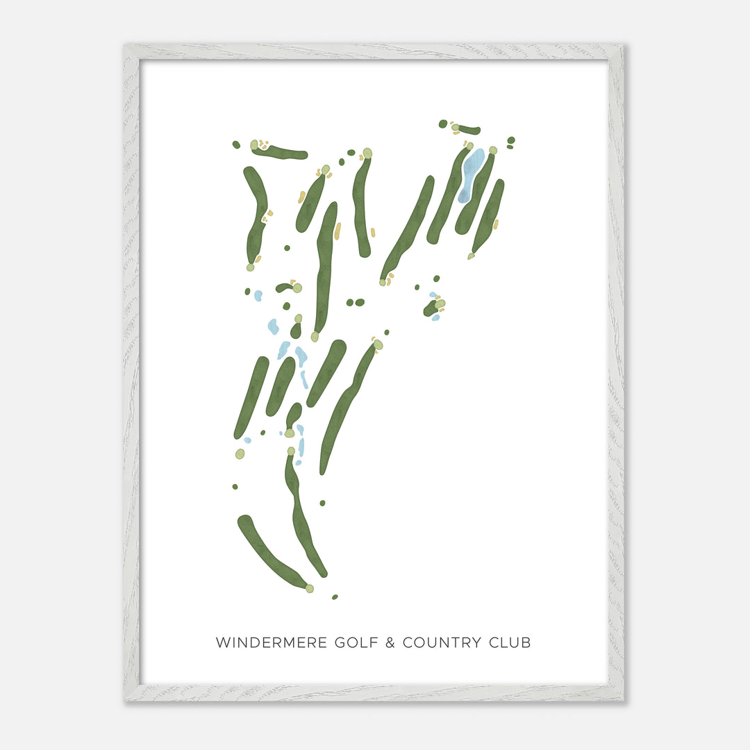 Print of Windermere Golf &amp; Country Club Modern Map