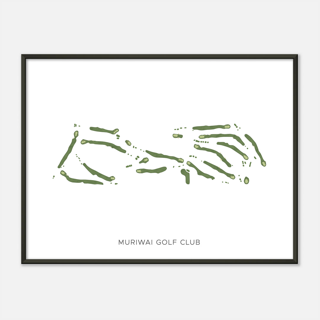 Print of Muriwai Golf Club Modern Map