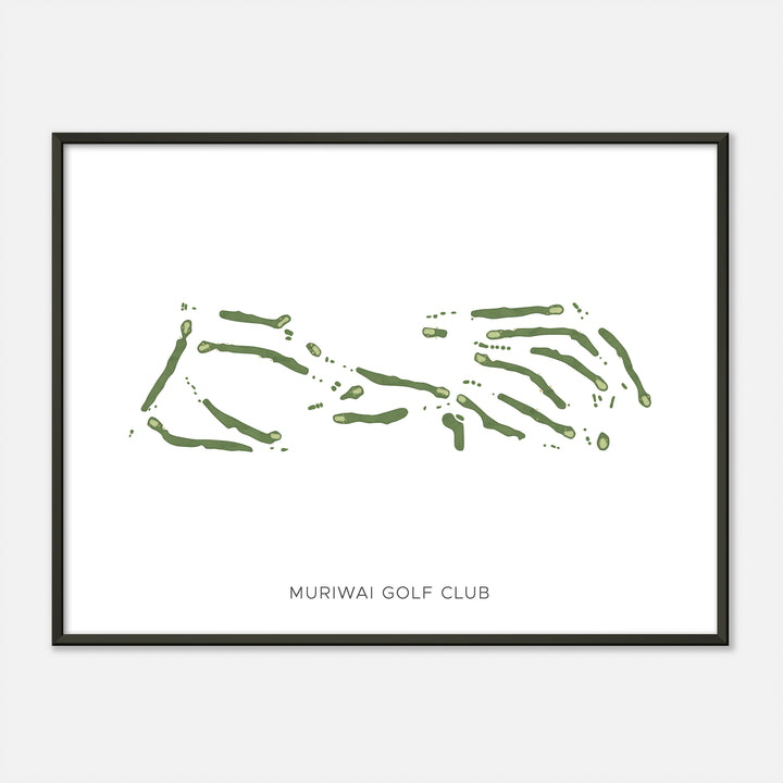 Print of Muriwai Golf Club Modern Map