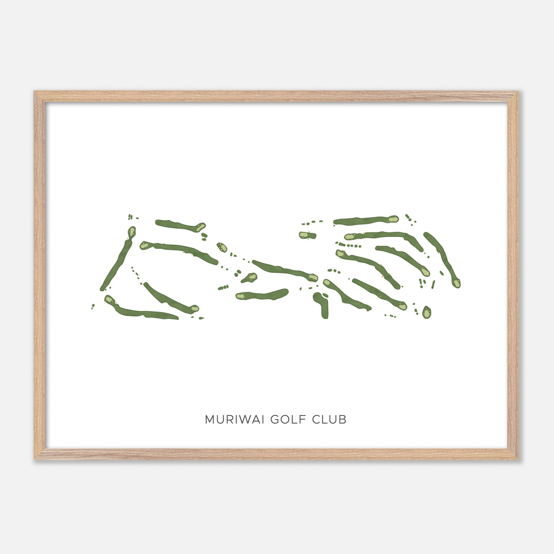 Print of Muriwai Golf Club Modern Map