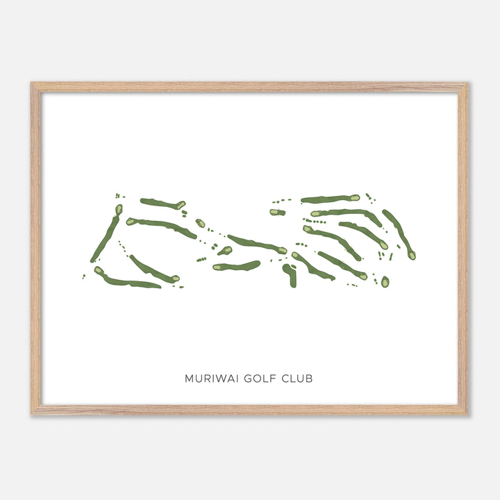 Print of Muriwai Golf Club Modern Map