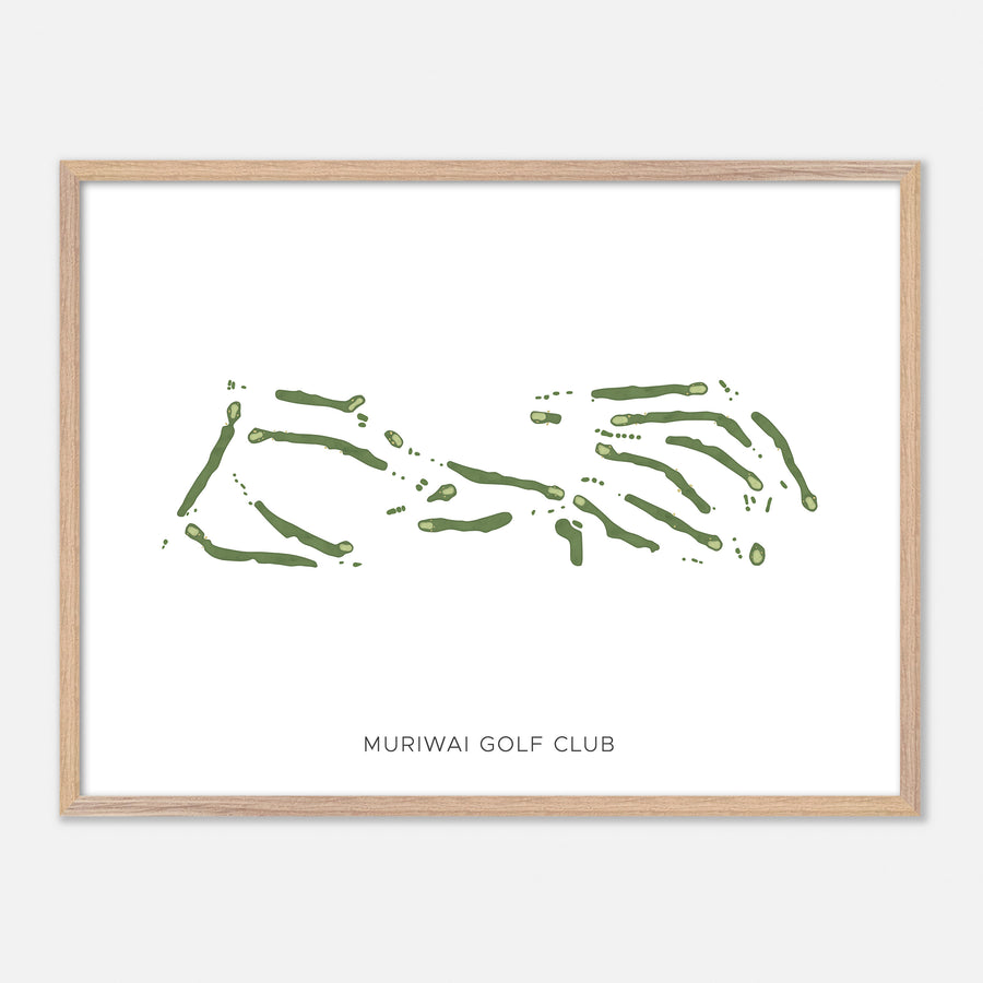 Print of Muriwai Golf Club Modern Map