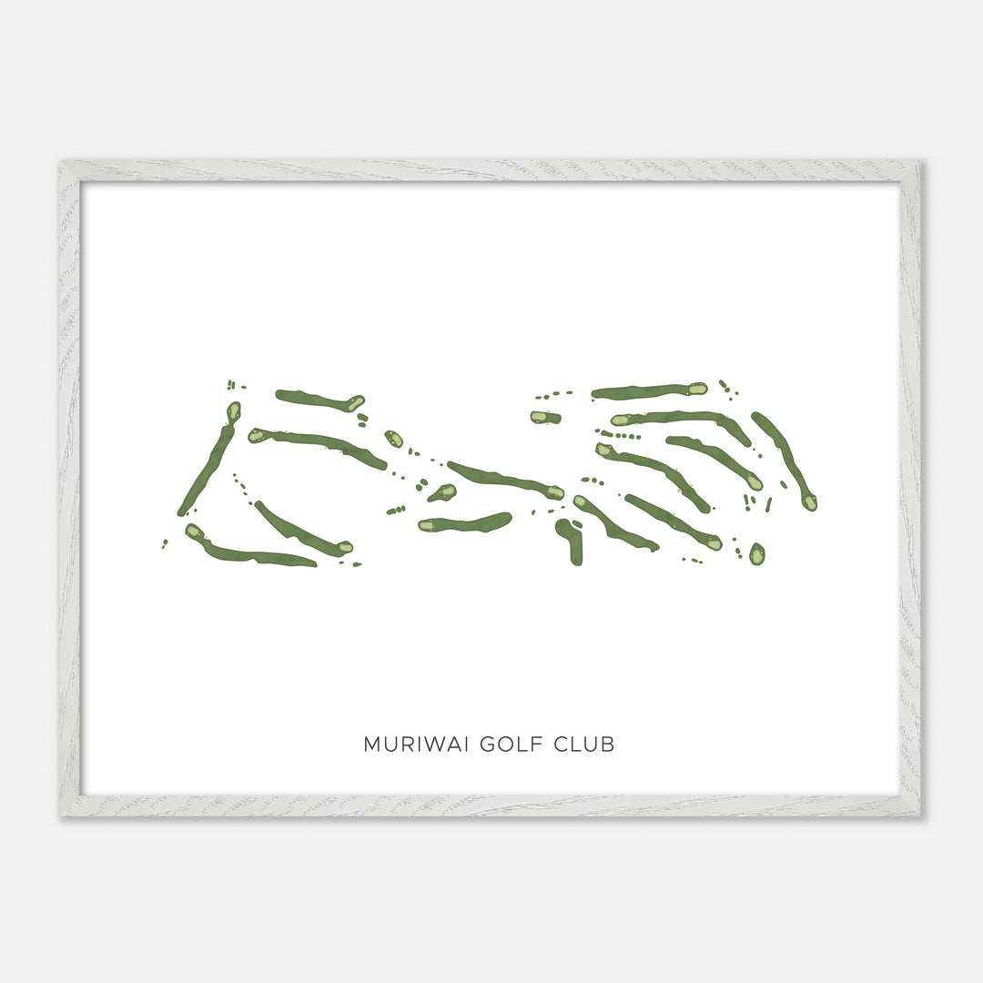 Print of Muriwai Golf Club Modern Map