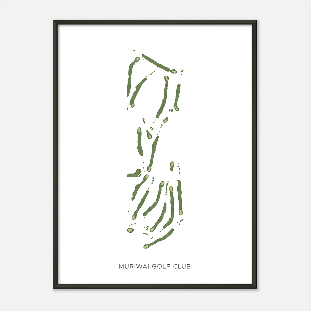 Print of Muriwai Golf Club Modern Map