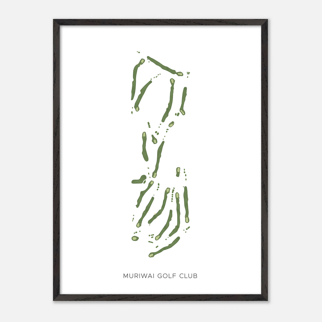 Print of Muriwai Golf Club Modern Map