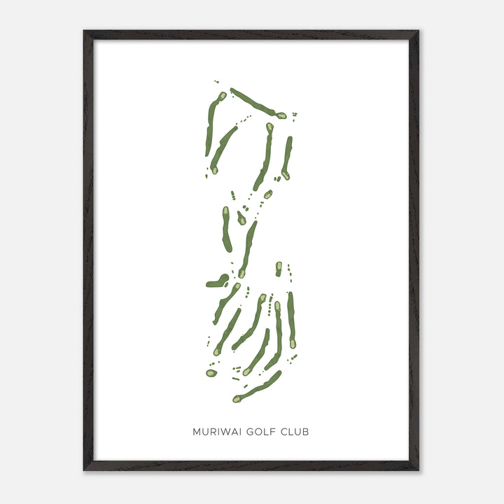 Print of Muriwai Golf Club Modern Map